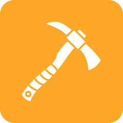 Pickaxe Multicolor Round Corner Glyph Inverted Icon