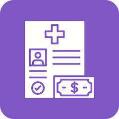 Obraz premium Insurance Multicolor Round Corner Glyph Inverted Icon