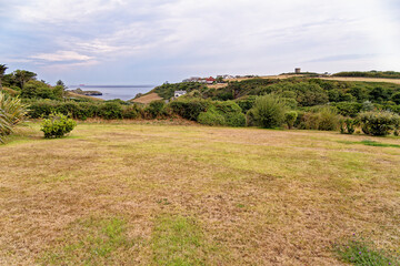 View of the Cornish coastline in Mullion Cove - Cornwall - England