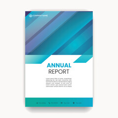 Modern business annual report cover page design templates