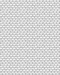 White Brick Pattern - Simple Icon Drawing in Black and White