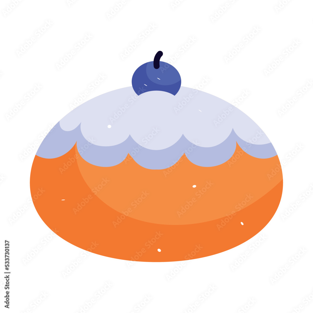 Sticker jewish sufganiyot icon