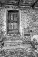 Typical old style stone-made houses of Realdo, small village above the Ligurian Alps (Imperia Province, Northern Italy), near the Italy-French borders.