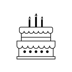 birthday cake with candles icon