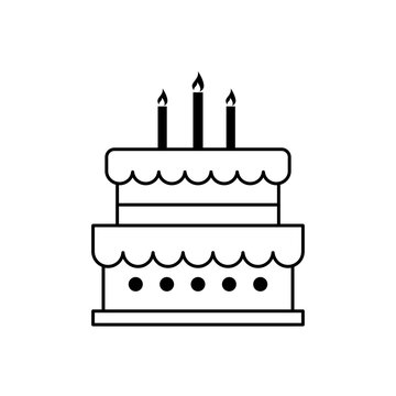 birthday cake with candles icon