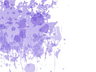Vector Brush Stroke. Abstract Fluid Splash. Violet Purple Watercolor Textured Background.  Gradient Paintbrush. Isolated Splash on White Backdrop. Sale Banner Brushstroke.