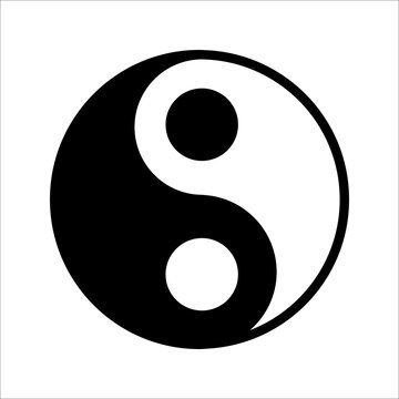 recommend clip art: Yin and yang line icon, outline vector sign, black and white yin yang. vector illustration on white background.