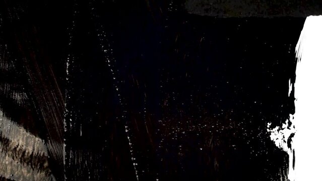 Black paint strokes with roller brushes for transition animations, footage overlay and backgrounds