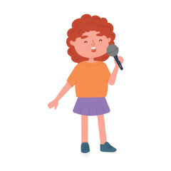 cartoon girl singing