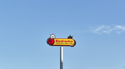 Signboard logo of - Biedronka. © Live heavenly