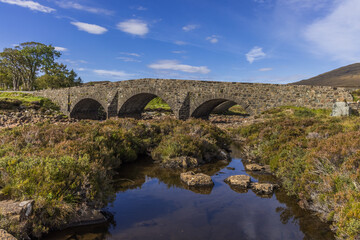 Fototapeta na wymiar Sligachan Old stone bridge, Sligachan, Isle of Skye