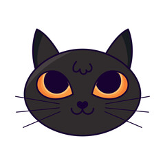 Fototapeta premium black cat face