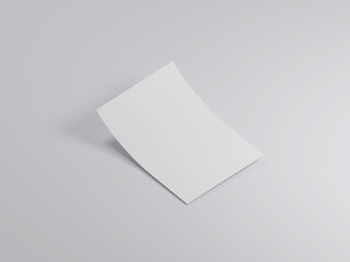 flyer, poster blank mockup with white background 