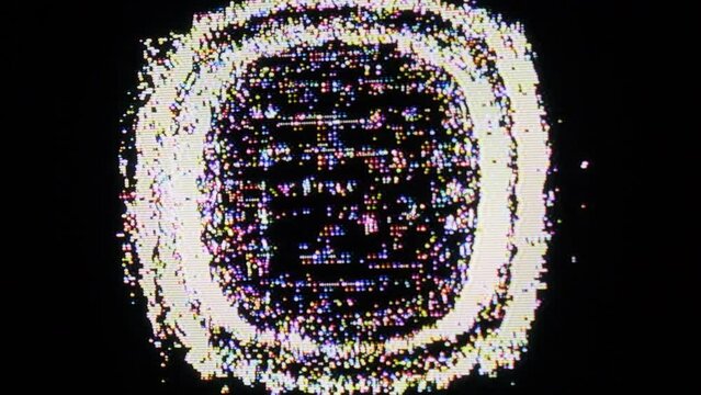 Spooky Haunted Halloween Analogue VHS footage. Vintage VCR noise. Broken tv reception static insert element for the horror show. Glitch Horror Video Damage. VCR transfer Ghost TV insert effect