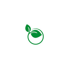Green leaf vector illustration for an icon, symbol or logo. suitable for natural product logos, vegetarians 