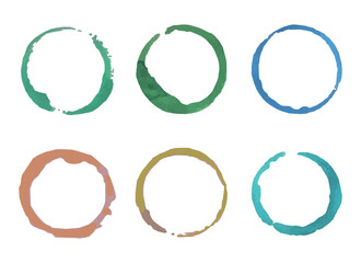 watercolour circle shape vector design illustration isolated on white background