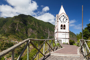 Fatima Chapel ,on,a greenhill  Capela de Nossa Senhora ,deFátima  Sao Vicente, Madeira, Portugal,...