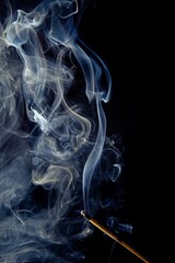 smoke on black