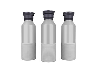 Transparent Metalic Water Bottle Image