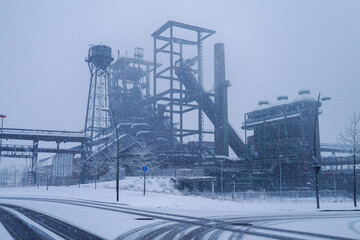 Phoenix-West bei Schneefall