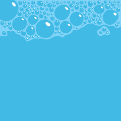 Vector background with soap foam pattern, place for text
