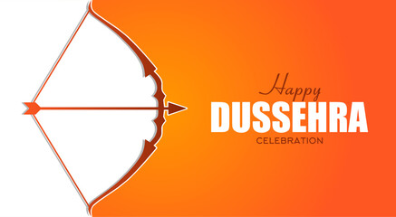 Happy dussehra celebration vector illustration. Suitable for Poster, Banners, background and greeting card. 
