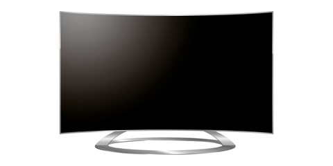 Mondern curved tv isolated on a white background design element