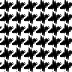 Seamless fashion pattern. Dog toth black and white texture. Tartan print.