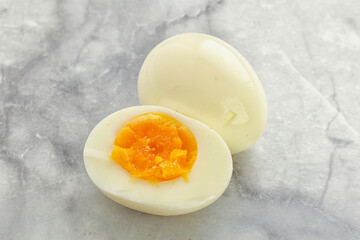 Boiled chicken egg for breakfast