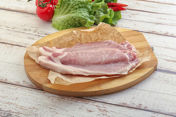 Raw pork steak for grill