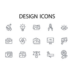 design icons set . design pack symbol vector elements for infographic web