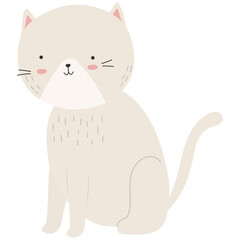 Cute Cat Cartoon Illustration