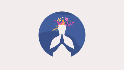 abstract circular mental health background