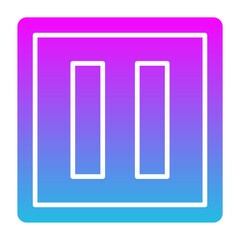 Pause Glyph Gradient Icon