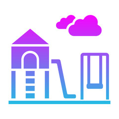 Fototapeta premium Playground Glyph Gradient Icon