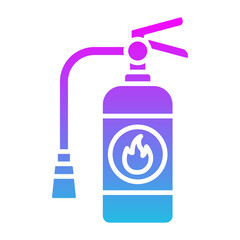 Fire Extinguisher Glyph Gradient Icon