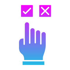 Choice Glyph Gradient Icon