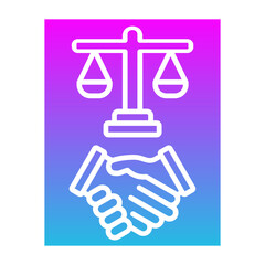 Law Glyph Gradient Icon