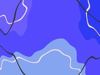 simple soft flat blue backgrounds and textures with colorful abstract art creations, minimalist design with aesthetic organic shapes. retro psychedelic style and Groovy hippie 90s background
