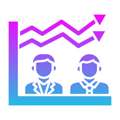 Chart Glyph Gradient Icon