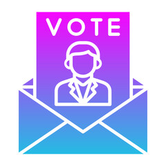 Mail Glyph Gradient Icon