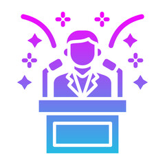 Winning Glyph Gradient Icon