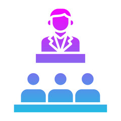 Senate Glyph Gradient Icon