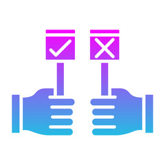 Yes or No Glyph Gradient Icon