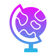 Globe Glyph Gradient Icon