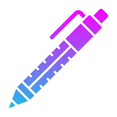 Ballpoint Glyph Gradient Icon