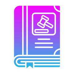 Law Book Glyph Gradient Icon