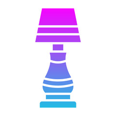 Lamp Glyph Gradient Icon