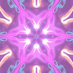 Abstract kaleidoscope background. Beautiful kaleidoscope seamless pattern. Multicolor mosaic texture. Seamless kaleidoscope texture. Unique kaleidoscope design