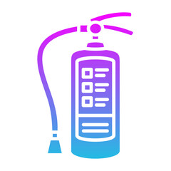 Fire Extinguisher Glyph Gradient Icon